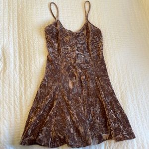 Blush 90s Skater Velvet Dress